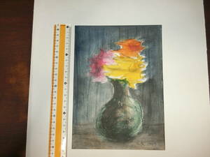Art hand Auction फूल, पेस्टल पेंटिंग, लिखावट, शिगेरू सुगियामा, 1985, कलाकृति, चित्रकारी, पेस्टल पेंटिंग, क्रेयॉन ड्राइंग