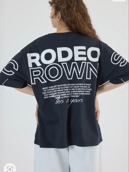RODEO CROWNS WIDE BOWL PALETTEロゴTシャツ ロデオクラウンズワイドボウル 今季 新品タグ付き 黒