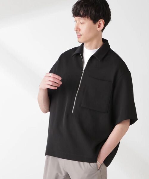 ■送料無料■期間限定!!新作!NANO universe(ナノ・ユニバース)Epoche ハーフZIP シャツ メンズ 668-5