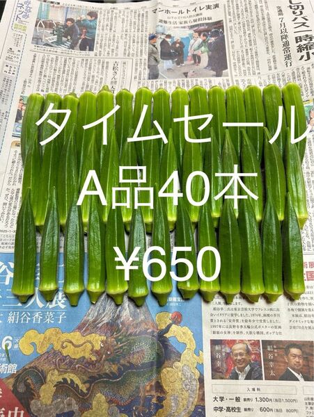 生産日本一!指宿産オクラ!A品約40本!
