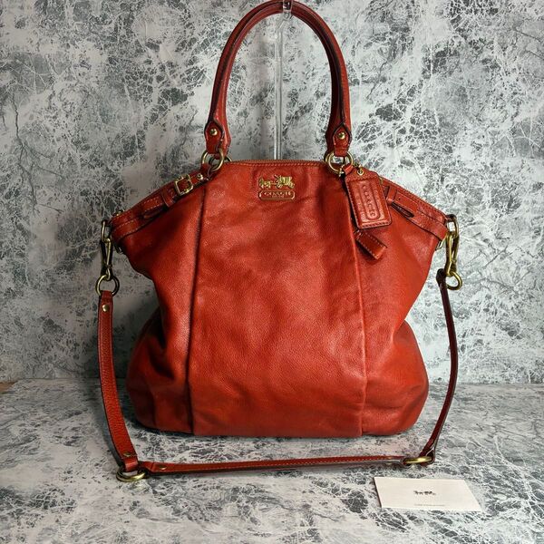 COACH コーチ レザー ハンドバッグ 2WAY ショルダーバッグ トートバッグ