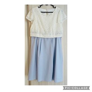 パターンフィオナ ワンピース 水色 レース