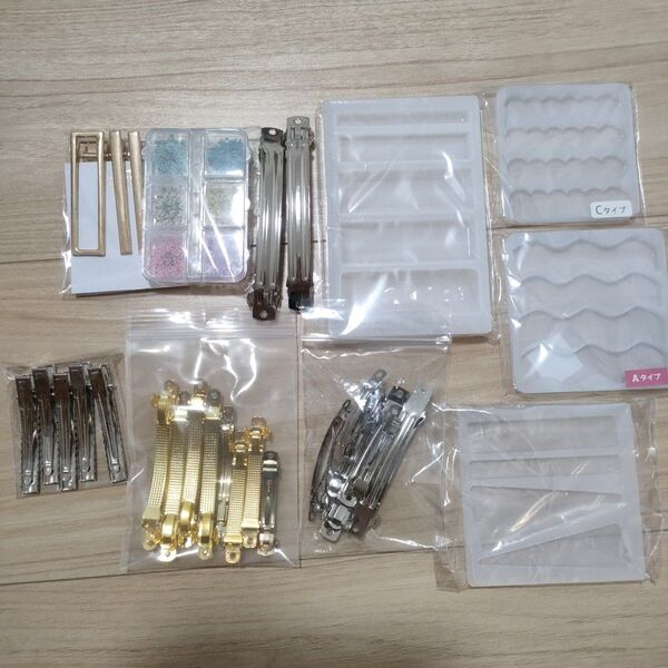 ハンドメイド ヘアクリップ ヘアピン シリコンモールド モールド レジン バレッタ
