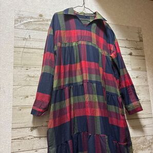 チェックワンピース