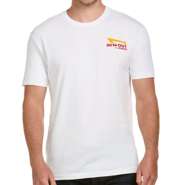 ステッカー付 IN-N-OUT BURGER MENU TEE 半袖 XL 白