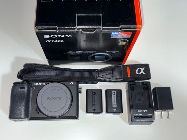 【バッテリー2個&充電器付き・防湿庫保管】SONY α6400 ボディ ILCEー6400 | シャッター数7620枚