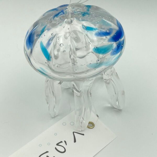 週末限定セール!!【新品】タクグラス②弥彦クラフト クラゲ風鈴 クリアブルー