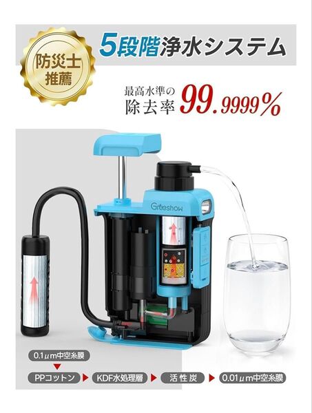 Greeshow 携帯浄水器 GS-2809