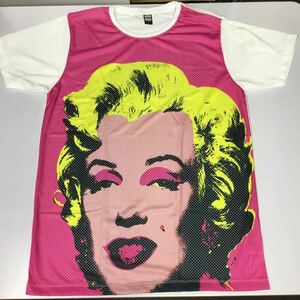 デザインメッシュ半袖Tシャツ Lサイズ　マリリンモンロー MARILYN MONROE ⑨ DBR4B