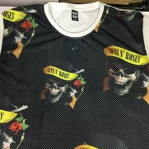 バンドデザインメッシュ半袖Tシャツ XXLサイズ　ガンズアンドローゼズ GUNS N’ ROSES GN’R ① DBR4D_画像3