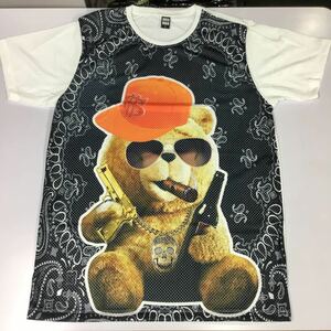 デザインメッシュ半袖Tシャツ Lサイズ　テッド　ted ③ ギャングスタ　DBR4B