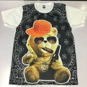 デザインメッシュ半袖Tシャツ Mサイズ　テッド　ted ③ ギャングスタ　DBR4A