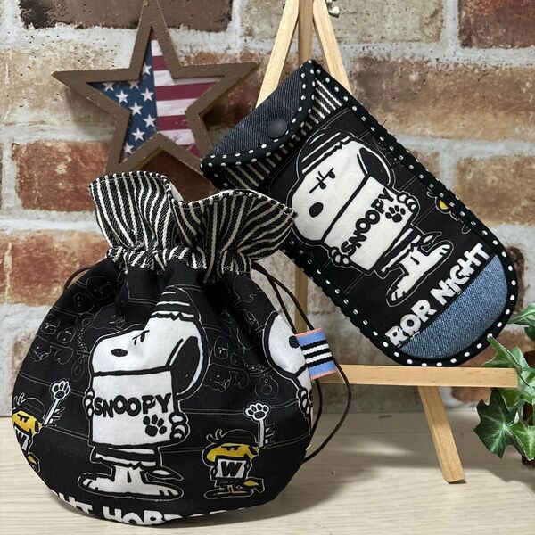 メガネポーチ 巾着ポーチ ハンドメイド ポーチ
