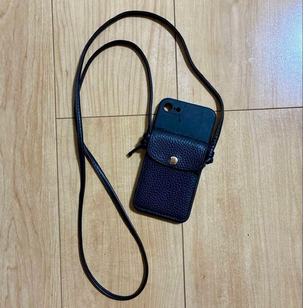 i phone SE スマホケース ショルダー ストラップ