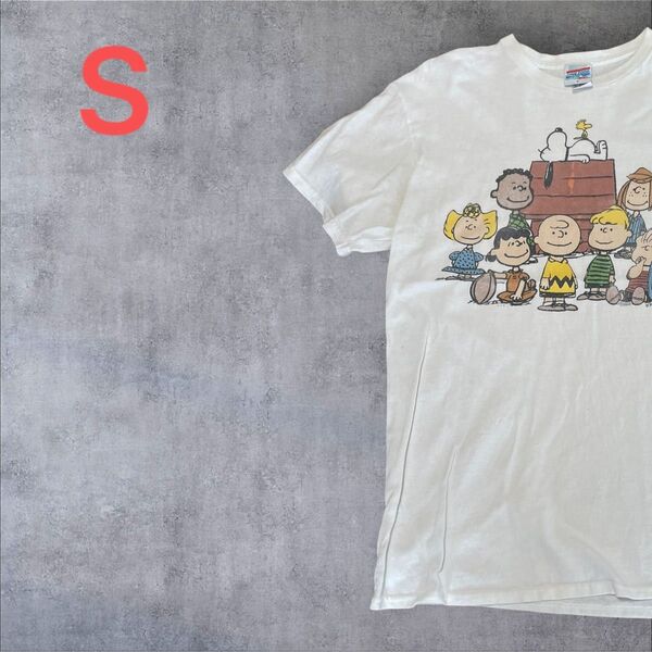 【US古着】ホワイト S Tシャツ 半袖 レギュラー プリント メンズ レディース 大きいサイズ オーバーサイズ
