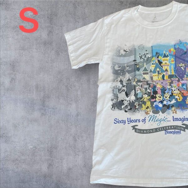 【US古着】ホワイト S Tシャツ 半袖 レギュラー プリント メンズ レディース 大きいサイズ オーバーサイズ