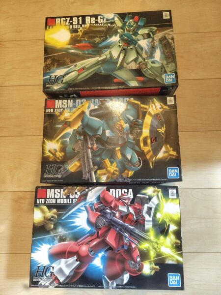 バンダイ HGUC ヤクト・ドーガギュネイ機、ヤクト・ドーガクェス機、リ・ガズィ 1/144スケール HGUC 機動戦士ガンダム