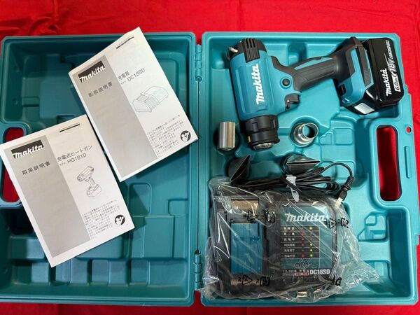 2回使用 マキタ makita 充電式ヒートガンHG181DZ+バッテリーBL1860B+充電器DC18SD ケース付き