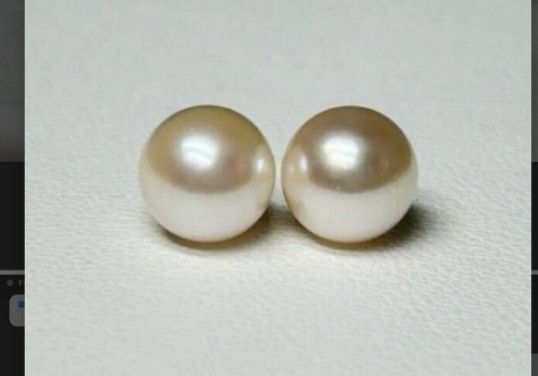 本真珠ピアス K18 10.5mm