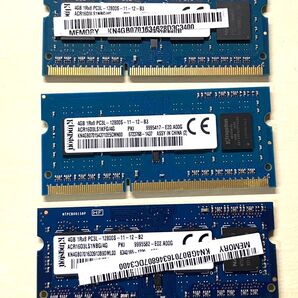 Kingston ノートPC用メモリ 4GB 3枚 PC3L-12800S DDR3-1600 4GB 3枚セットused