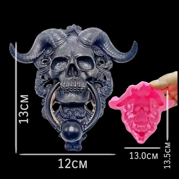 羊 ガイコツ スカル シリコンモールド シリコン型 キャンドル レジン 石膏 型 ハロウィン ハロウィーン 置物 インテリア