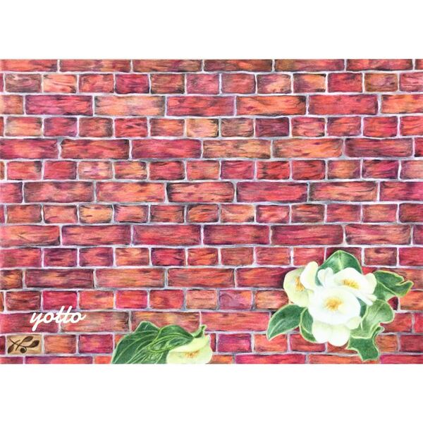 色鉛筆画「 glam rock 」A4・額付き◇◆手描き◇原画◆◆yotto◇