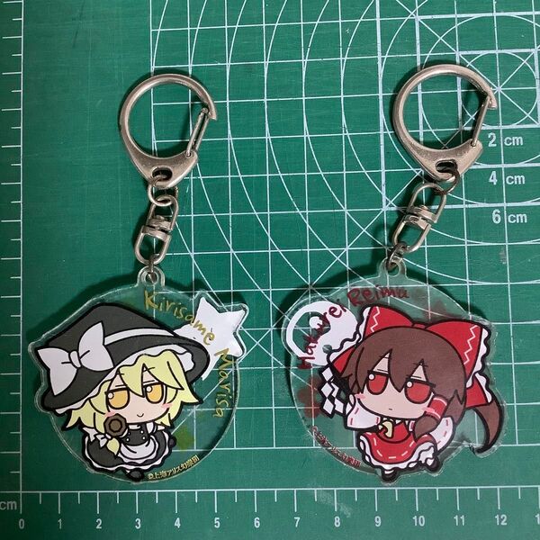 【中古】東方Project アクリルキーホルダー 霧雨魔理沙 博麗霊夢