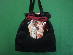 *.* M006 hand made silk bag pouch pouch black 