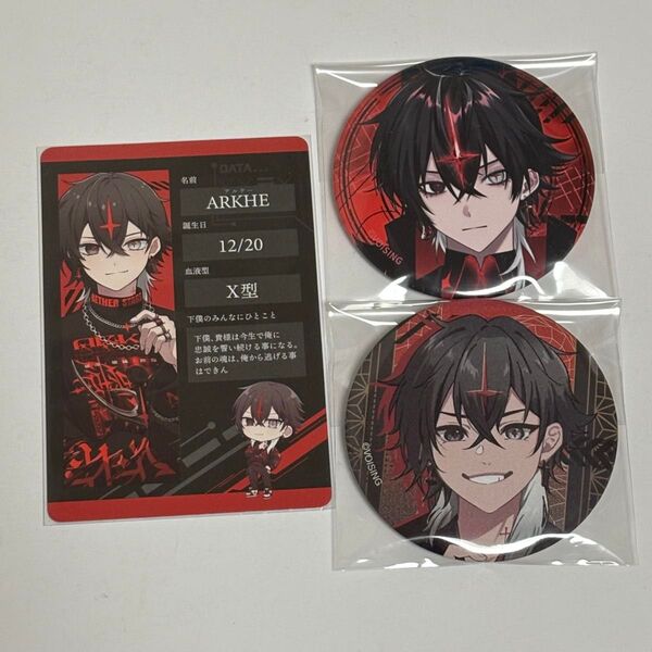 クロノヴァ ARKHE 缶バッジ トレカ 3点セット