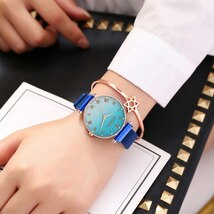 女性磁石バックルグラデーションカラーローマダイヤル時計の高級レディースファッションレディース腕時計　【色：6色】_画像2