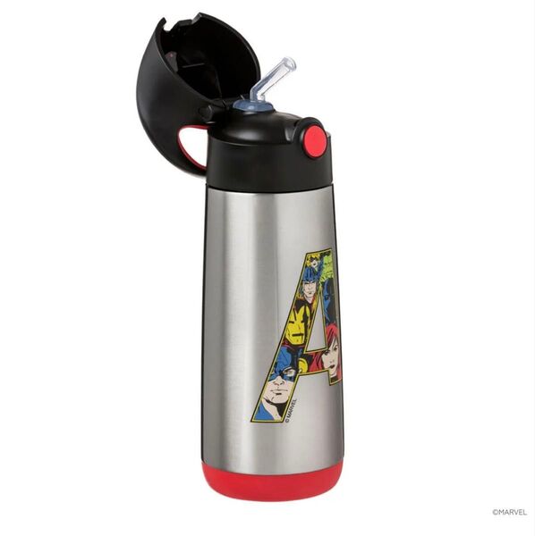【新品未使用】b box アベンジャーズ ステンレスボトル500ml ストロー 水筒 ステンレス 保冷 保温