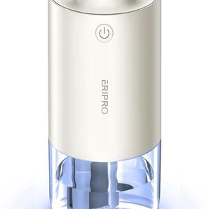 白 小型超音波加湿器 コードレス 2600mah大容量バッテリー