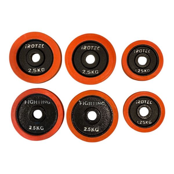 IROTEC FIGHTING ROAD ラバープレート 2.5kg×4 1.25kg×2 ダンベル バーベル 筋トレ ウエイト