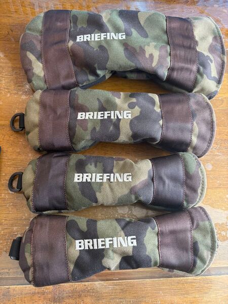 ★美品★BRIEFING ブリーフィングゴルフ ヘッドカバー 4個セット(DR.FW.UT2個)グリーンカモ 完売品 希少