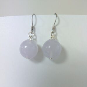 1.3cm!☆パープルフローライト☆サージカルフックピアス