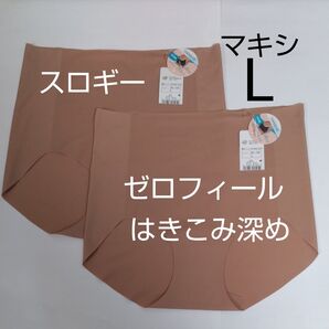 Lサイズ 2枚 スロギー マキシ はきこみ深め ブラウン トリンプ 吸汗速乾 ゼロフィール sloggi ショーツ
