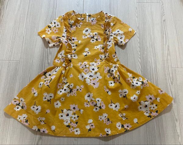 プチバトー 花柄ワンピース 104cm