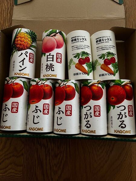 100%ジュース 国産 フルーツ 野菜 詰合せ カゴメ 無印 りんご パイン 桃