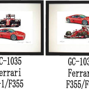 GC-1035 フェラーリF-1/F355・GC-1036 フェラーリF355/F-1限定版画300部 直筆サイン有 額装済●作家 平右ヱ門 希望図柄をお選び下さい