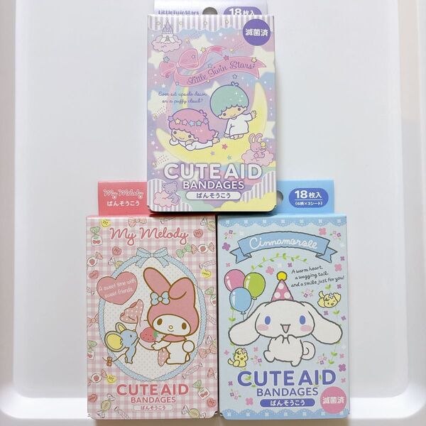 キャラクター絆創膏 サンリオ キキララ マイメロディ シナモロール 救急絆創膏