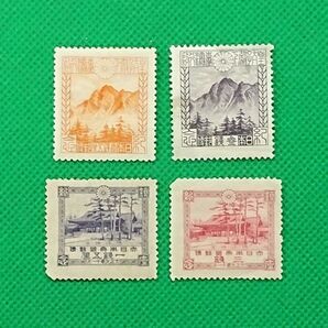 台湾行啓/明治神宮鎮座/各2種完品/大正12年9年/LH含/美品/シミ無/シワ無/糊艶良好/カタログ価格15,000円/№4294