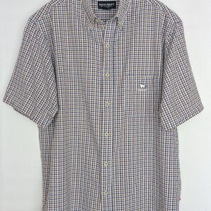 DOG DEPT ドッグデプト 半袖シャツ チェック柄 ブラウン系 XLサイズ