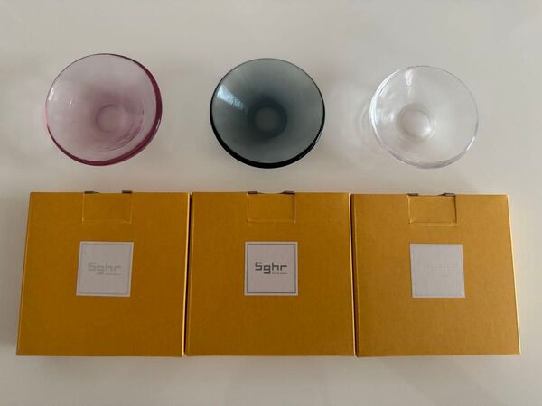 Sghr ガラス小皿 3枚セット 未使用 スガハラ