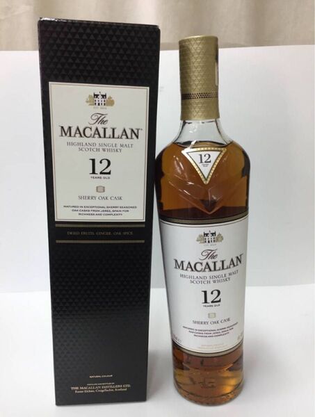 【未開封】MACALLAN マッカラン 12年 シェリーオークカスク ウイスキー モルト 40% 700ml 箱付き