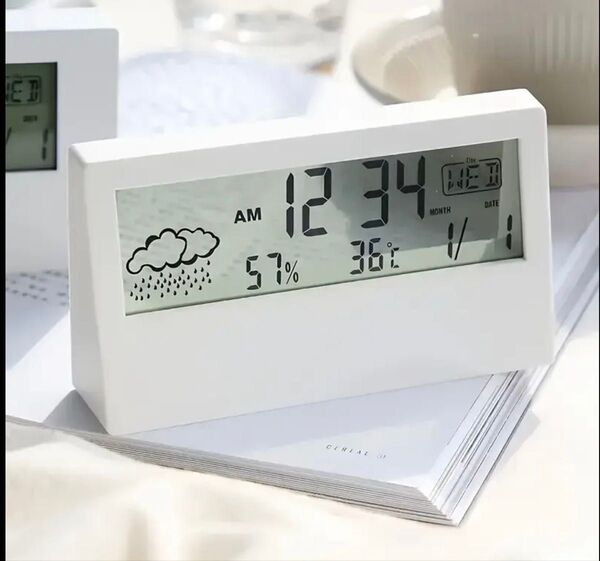 ☆新品未使用☆デジタル温湿度計 多機能 デジタル時計 置時計【人気商品】