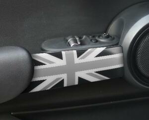MINI Mini Cooper F55 2014~2020 year exclusive use inner handle cover Union Jack black 4 pieces set free shipping 