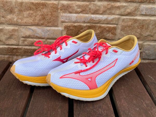 ☆中古品☆Mizuno ミズノ ウエーブデュエル PRO QTR 26.5cm ホワイト/ピンク WAVEDUEL PRO QTR