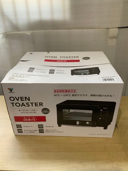 新品未使用箱不良 山善 オーブントースター 4枚焼き 1200W 16段階温度調節 YTC-FC123(B)