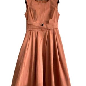 FOXEY NEW YORK ノースリーブ Aラインワンピース テラコッタブラウン 美品
