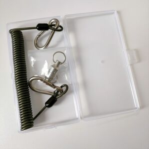 Pronese スパイラルコード 釣り道具 スプリングロープ 2m ケース付き